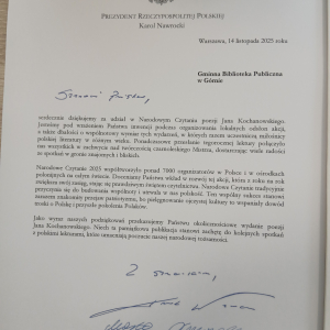 Podziękowania od Prezydenta RP